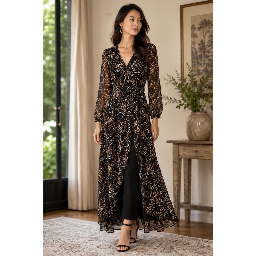 Anthropologie Moulinette Soeurs‎ Woodlands Maxi Dress 0 Jumpsuit Velvet Burnout
